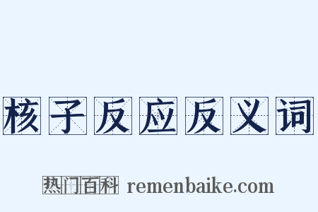 核子反应反义词是什么意思的图片